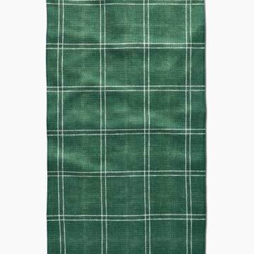 Geometry Kitchen Tea Towel Pine Forest Plaid