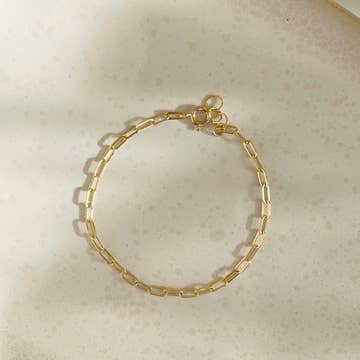 Narrow Links Bracelet in Gold