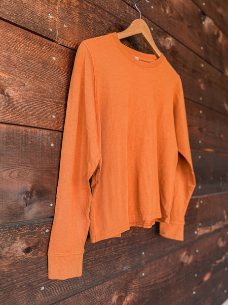 Girl on the Go Tee Long Sleeve in Burnt Amber
