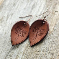Waco Bootstitch Leather Earrings