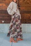 Boho Bandana Maxi Skirt