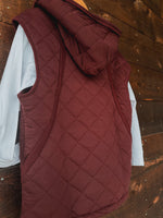 The Frosted Ridge Vest in Dark Cherry