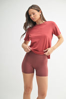 Girl on the Go Tee in Red Pear