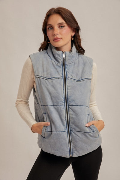 Wilder Denim Puffer Vest