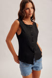 Blair Textured Button Top