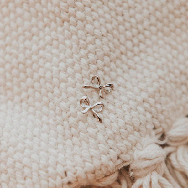 Ella Bow Studs - Silver