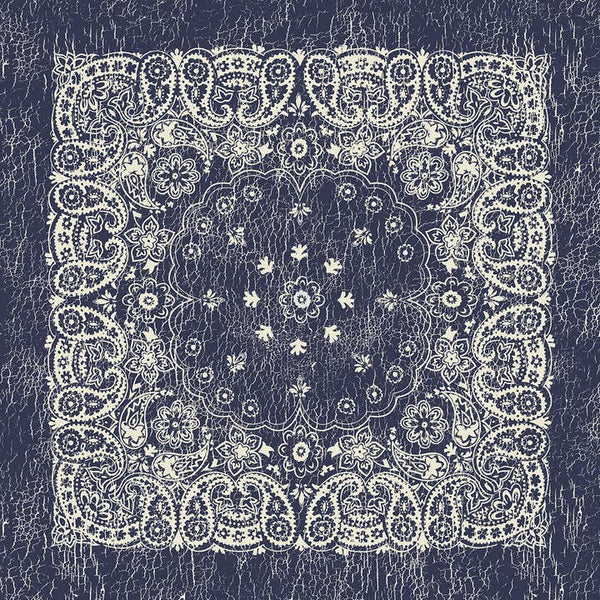 Rustic Navy Paisley Bandanna