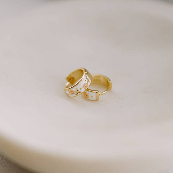 Eloise Tea Cup Hoops - Gold
