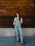 Isla Robbed Colorblock Knit Top