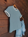 Bobbi Striped Top Teal