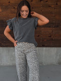 The Leah Wing Sleeve Top in Black