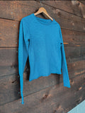 Lettie Long-Sleeve Tee in Cerulean Blue