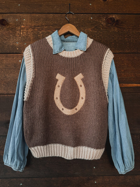 The Lucky Horseshoe Sweater Vest