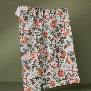 Geometry Kitchen Tea Towel Canela