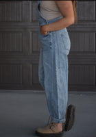The Clover Denim Barrel Overalls