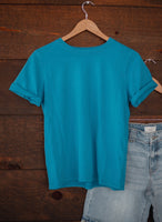 Girl on The Go Tee in Blue Jay