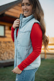 Wilder Denim Puffer Vest
