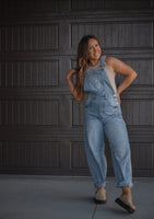 The Clover Denim Barrel Overalls