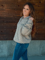 the Quincy Quilted Knit Pullover