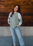 Isla Robbed Colorblock Knit Top
