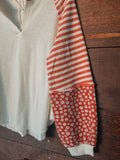 Sunset Bloom Knit Striped Pullover