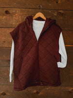 The Frosted Ridge Vest in Dark Cherry