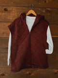 The Frosted Ridge Vest in Dark Cherry
