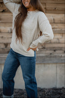 Willa Waffle Top in Oatmeal