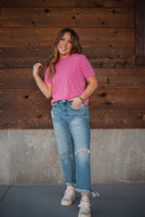 Girl on the Go Tee in Fuschia