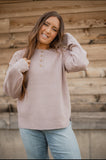 Willa Waffle Top in Mauve