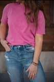 Girl on the Go Tee in Fuschia