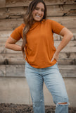 Girl on the Go Tee in Burnt Amber
