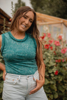 Born Free Tank in Emerald Green