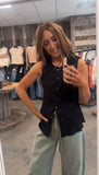 Blair Textured Button Top