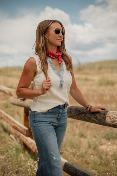 Twinkle Stars Red Bandanna