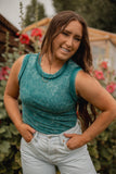 Born Free Tank in Emerald Green