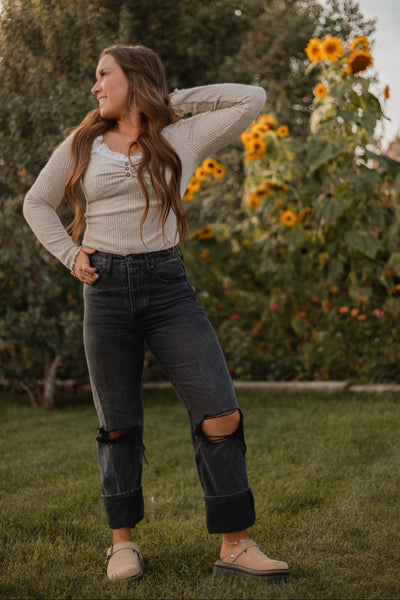 Clara Lace Trimmed Henley