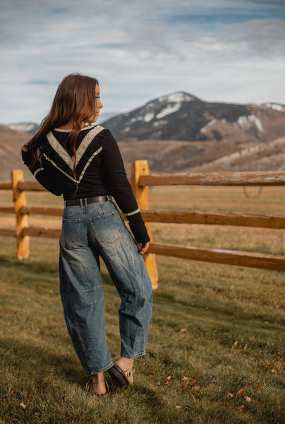 The Sutton Contrast Knit Top