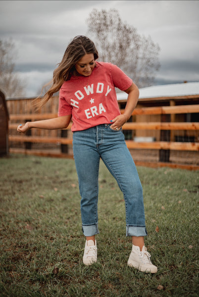 Howdy Era Mineral Wash Red Tee
