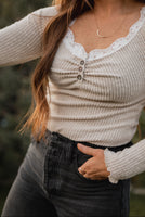 Clara Lace Trimmed Henley