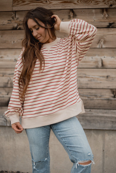 Redwood Striped Pullover