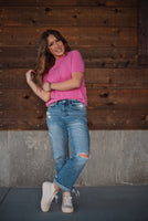 Girl on the Go Tee in Fuschia