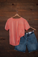 The Zara Tee in Coral