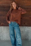 Girl on the Go Tee Long Sleeve in Cocoa