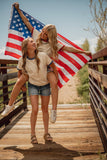 American Spirit Tee in Blue