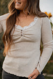 Clara Lace Trimmed Henley