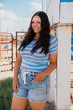 Sweet Sip Stripe Baby Tee