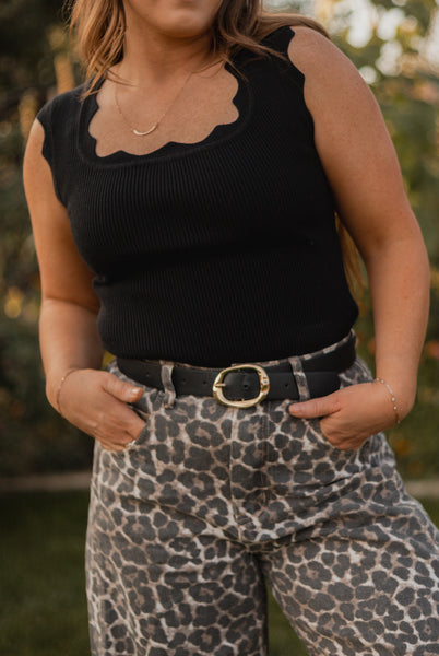 Mik Sweater Tank in Black