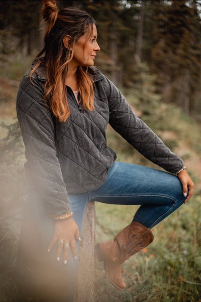 The Brae Quilted Pullover