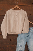 The Mason Pullover in Taupe